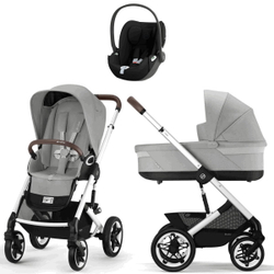Коляска Cybex Talos S Lux SLV complete Cloud T Sepia Black 3 в 1 Stone Grey с дождевиками