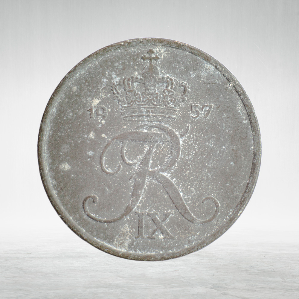 Denmark, 5 Øre - Frederik IX, 1957, F