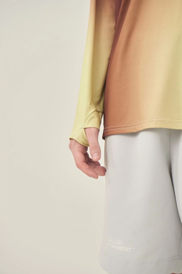 Лонгслив "C" Running медный+желтый неон - фото 7