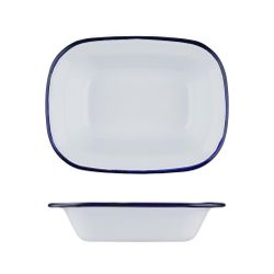 Блюдо для подачи 22*16,5 см h5 см 700 мл Blue Rim эмалированая сталь SUNNEX [1]