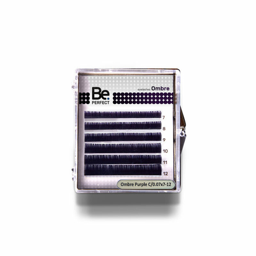 Ресницы цветные BePerfect Ombre Purple MIX 6 линий