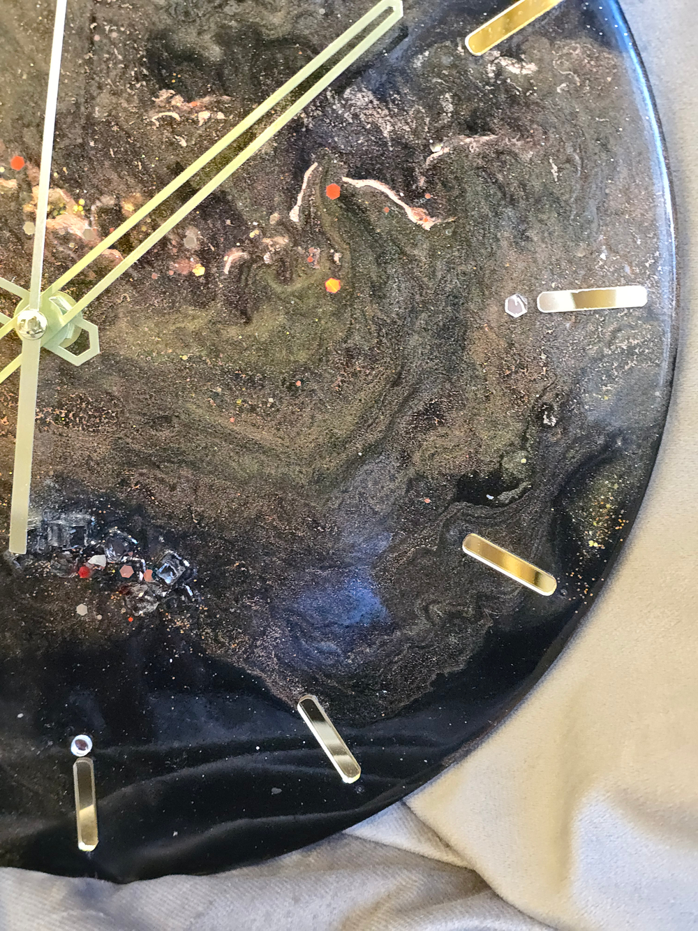 🕒 Часы настенные из эпоксидной смолы 30 см «Космическая бездна»