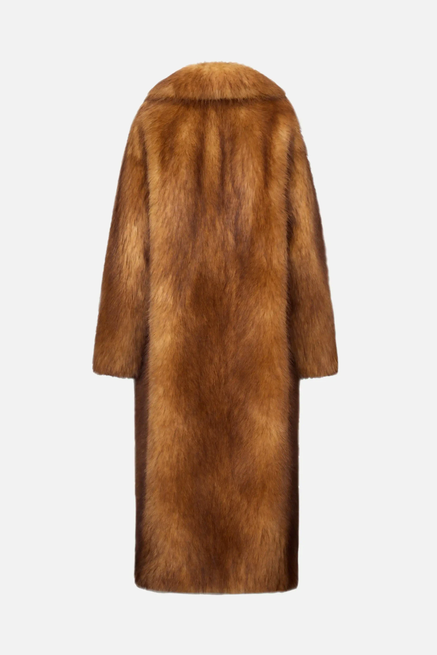 Длинная шуба из экомеха