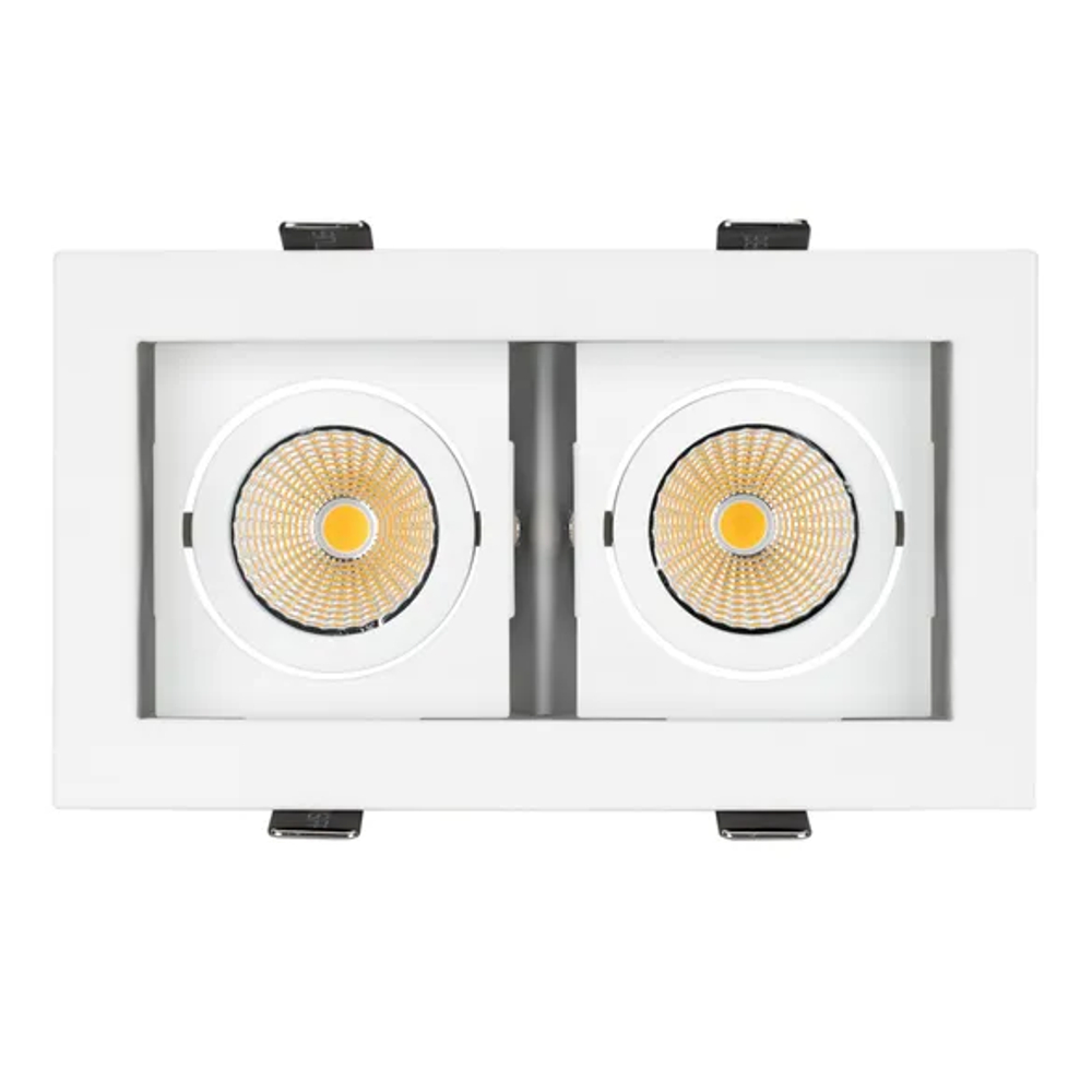 Светильник CL-KARDAN-S180x102-2x9W Day (WH, 38 deg) (Arlight, IP20 Металл, 3 года) 024138
