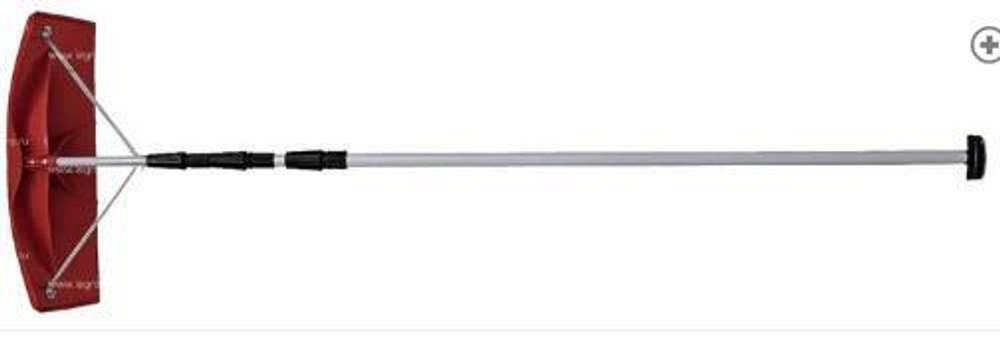 СКРЕБОК  д/уборки  снега с крыш, пласт., с телеск.мет.ручкой