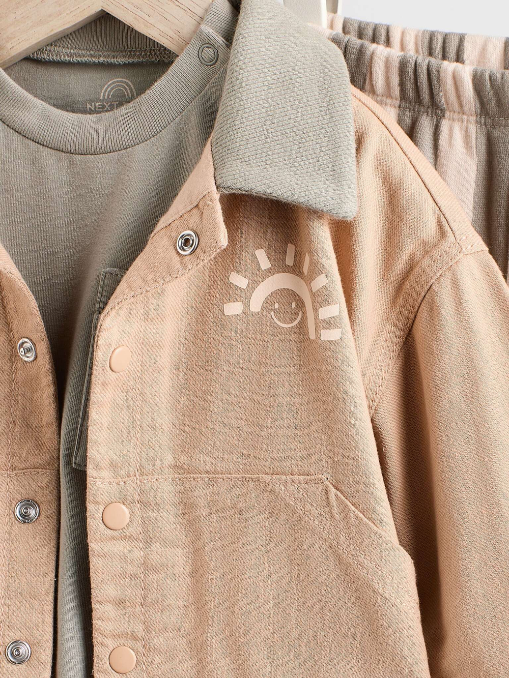 Комплект из трех предметов для малышей Next E63-363, Бежевый, Серый