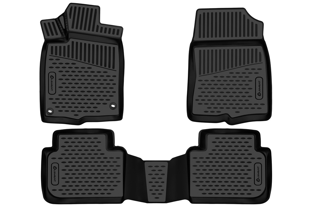 Коврики 3D в салон для HONDA Civic (XI) 2021- 3шт. (полиуретан)  AFM3DA68611210K