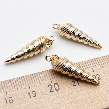 Подвеска Ракушка, цвет золото, размер 27*7 мм, цена за 1 шт