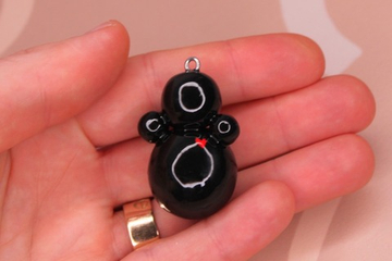 Подвеска неваляшка полимерная глина 35х22 мм