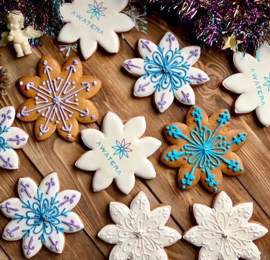 Пряники с логотипом Снежинка 2