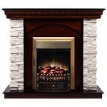 Каминокомплект Real Flame Elford AO с очагом Fobos Lux Brass
