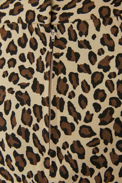 Мини-юбка из леопардовой джинсы