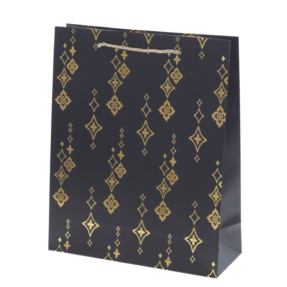 GAEM Пакет подарочный M (бумага 210г/м2, блок микс 12шт), L26 W10 H32 см, 4в.