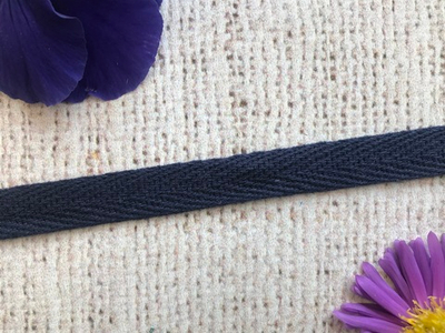 Лента киперная, хлопок, ш. 1 см, тёмно-синий