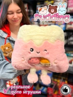 Мягкая игрушка подушка Pudding Пудинг Эскимо Розовое 4 шт