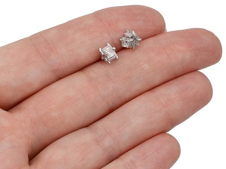 Бусина-спейсер "Квадратик" 5мм с кристаллами