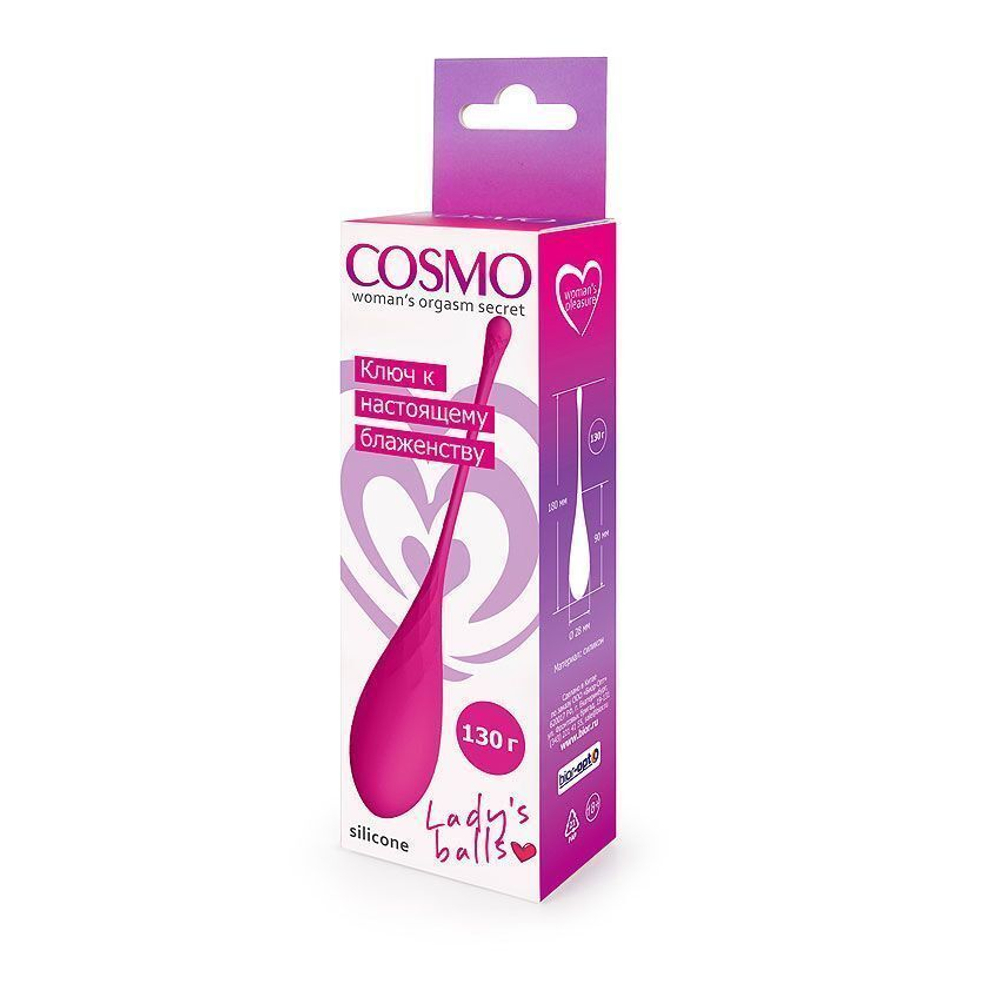 Ярко-розовый тяжелый каплевидный вагинальный шарик со шнурком (Цвет: ярко-розовый)