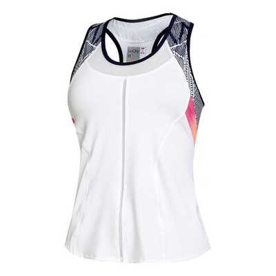 Женская теннисная майка Lucky in Love Long Live Summer Tank Top Women - White, Blue