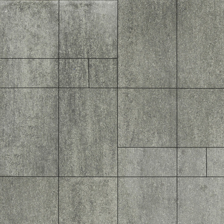 Тротуарная плитка ГРАНДО - Искусственный камень Шунгит, комплект из 4 видов плит