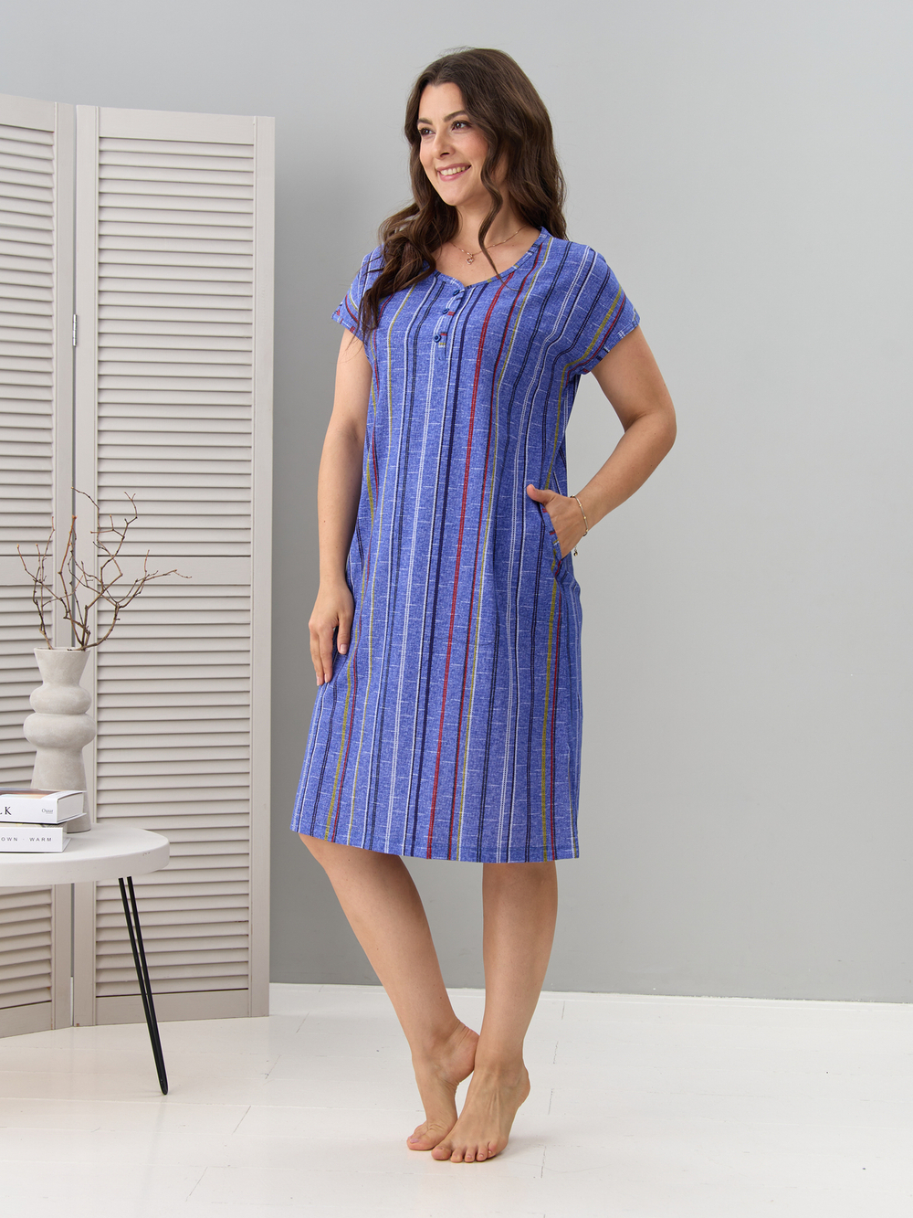 Туника Т-014/рогожкавасилек-цепочка