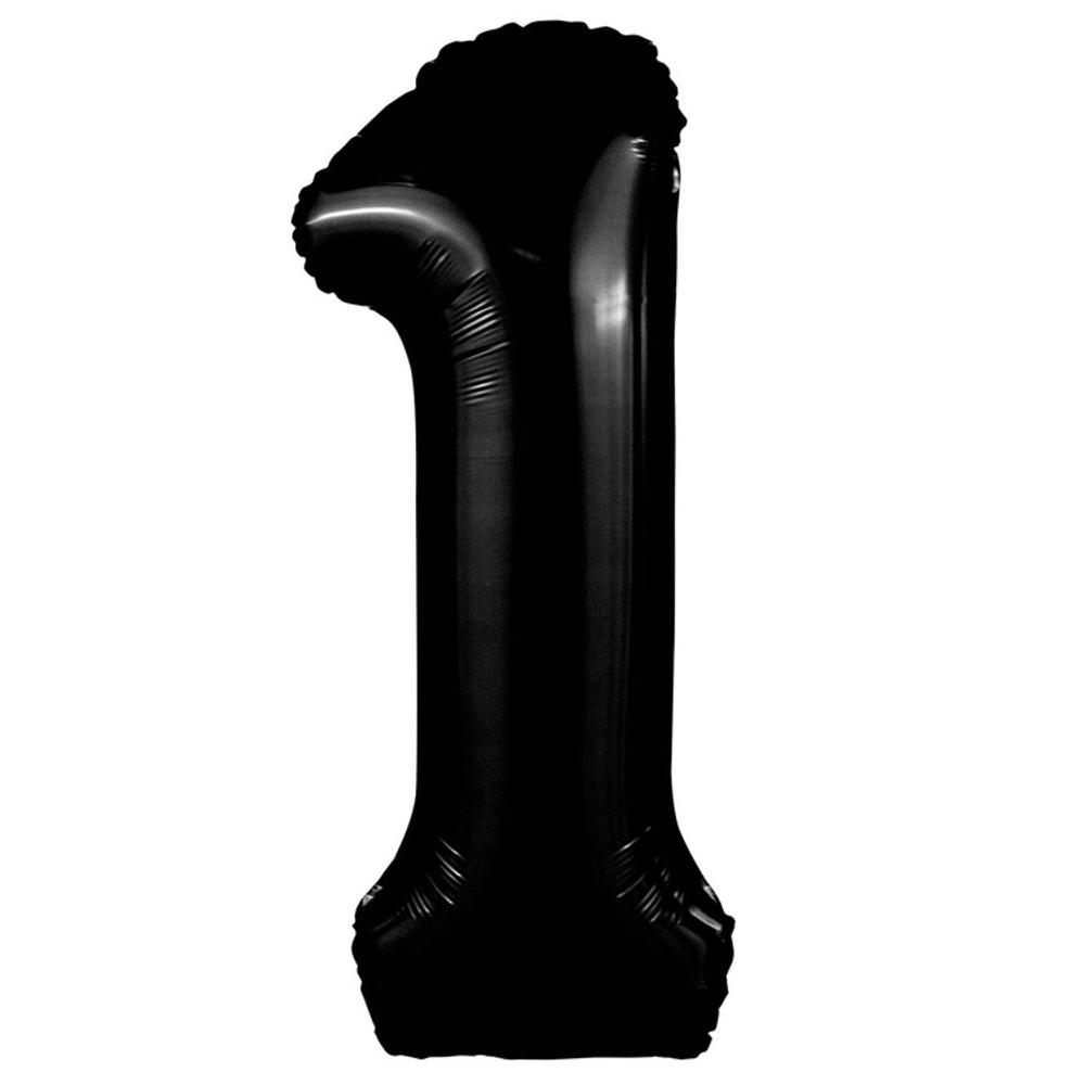 Шары цифры гелиевые Черные 102 см