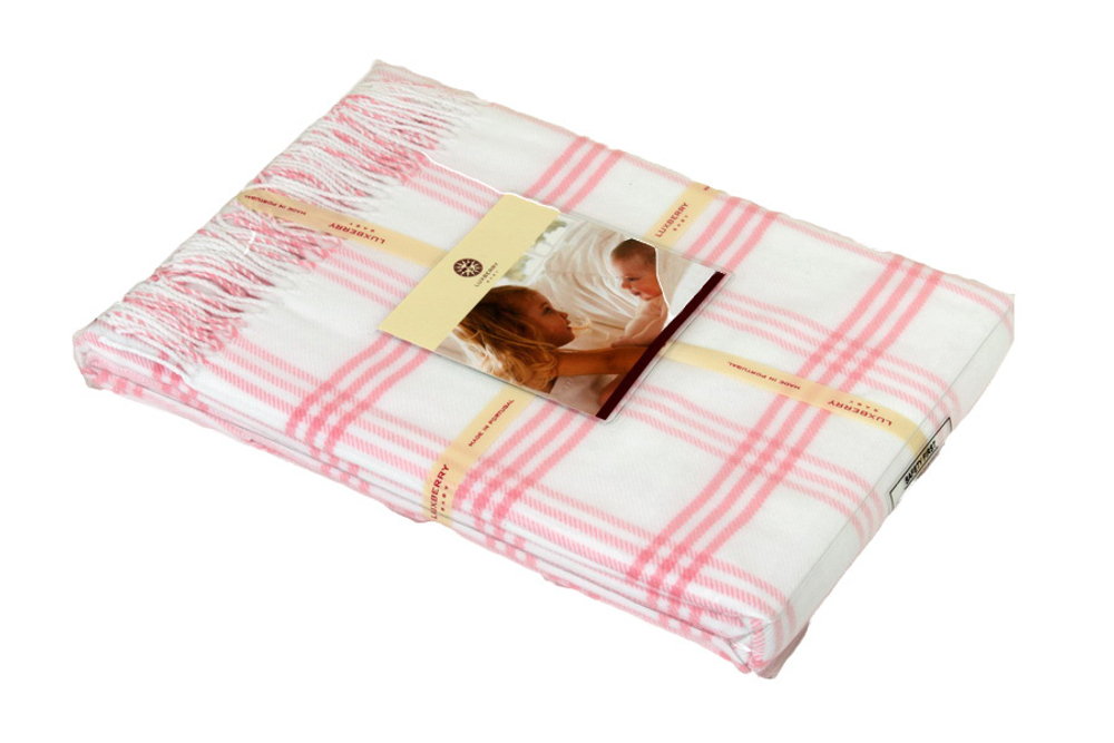 Элитный плед детский Lux 519 розовый от Luxberry упаковка