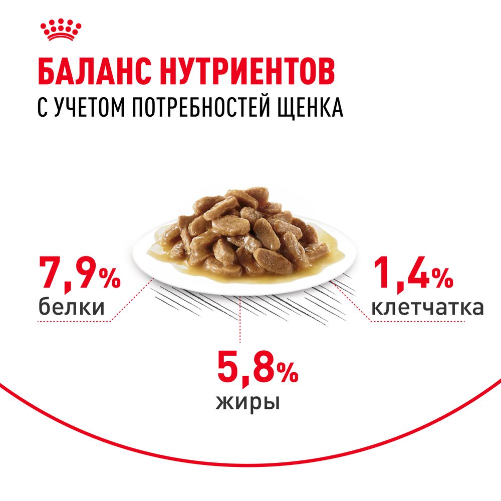 Пауч Royal Canin Mini Puppy для щенков мелких пород в возрасте до 10 месяцев, кусочки в соусе Пауч Royal Canin Mini Puppy для щенков мелких пород в возрасте до 10 месяцев, кусочки в соусе