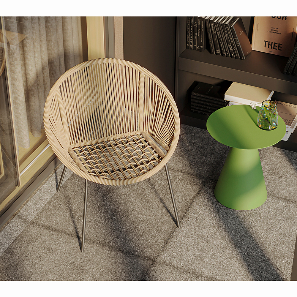 Столик кофейный marius, D50 см, зеленый