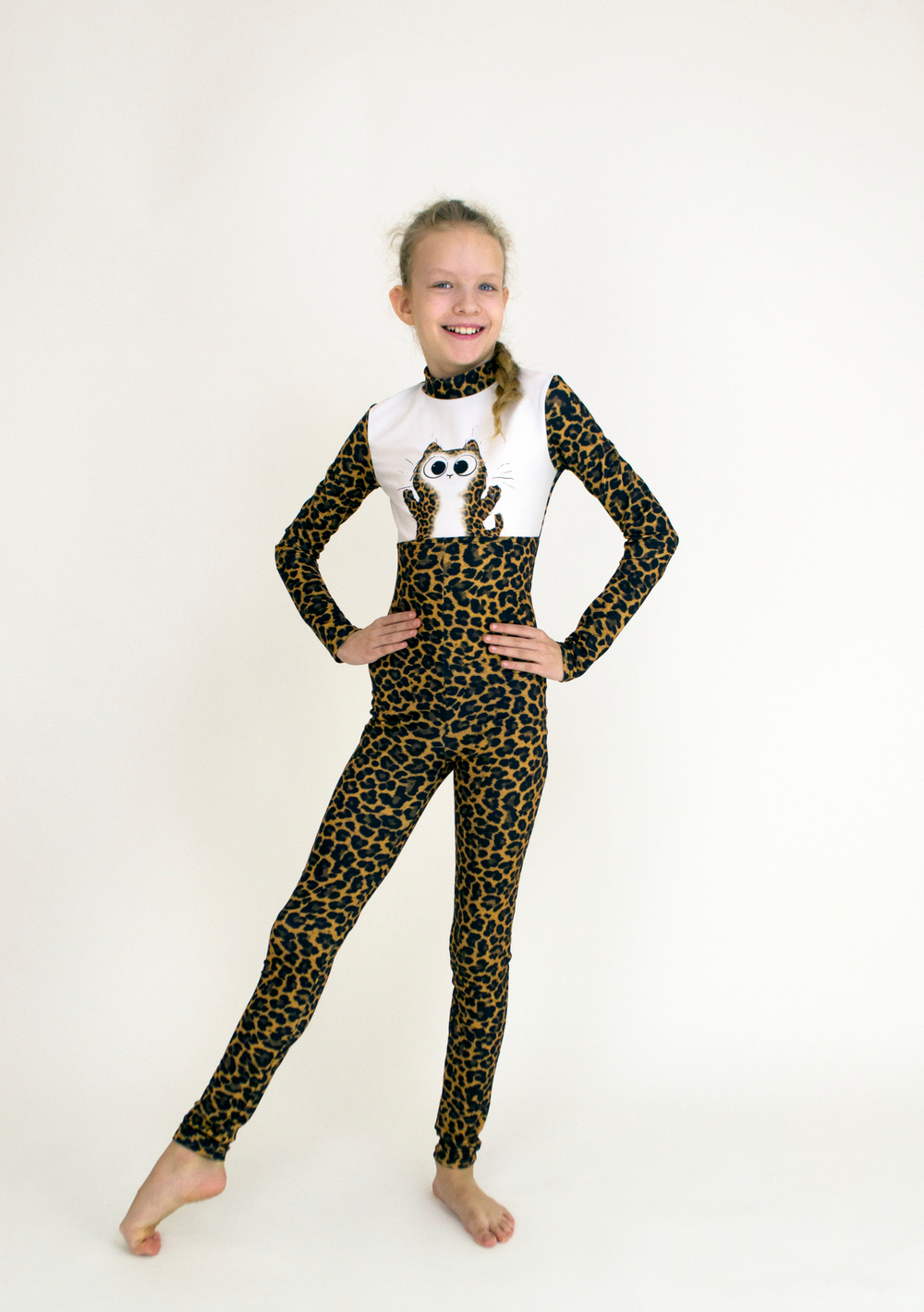 Leopard with Kitten Jumpsuit