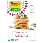 Simple Mills, Крекеры из органической муки, чеснок и травы, 120 г (4,25 унции)