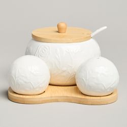 НАБОР ДЛЯ СПЕЦИЙ LEFARD "MEADOW" 3 ПР. НА ДЕР.ПОДСТАВКЕ 15,5*15,5*10 СМ