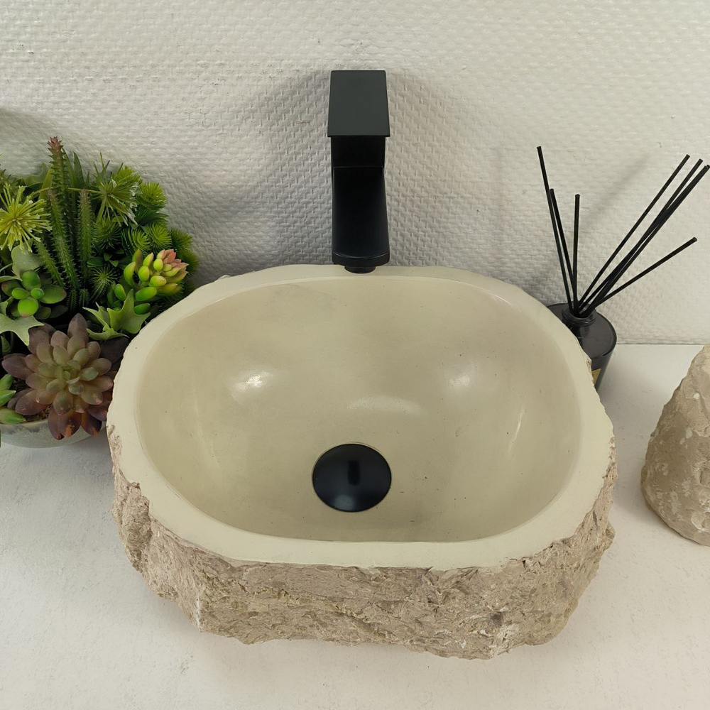 Раковина из мрамора Erozy Cream EM-65571 35*28*17 0868