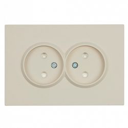 Розетка двойная без заземления и со шторкой Stekker Эмили 49903