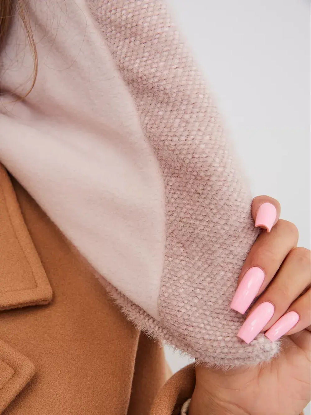 Капор зимний вязаный капюшон на флисе