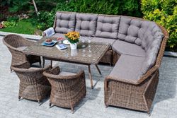 "Бергамо" модульный диван из ротанга, цвет коричневый