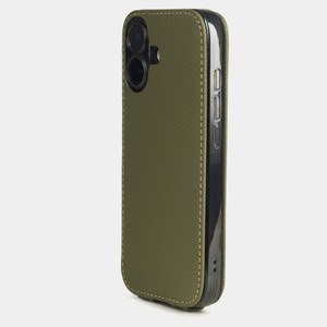 Чехол для iPhone 17 из кожи теленка, зеленого цвета