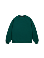 Свитшот оверсайз, без начеса (темно-зеленый)