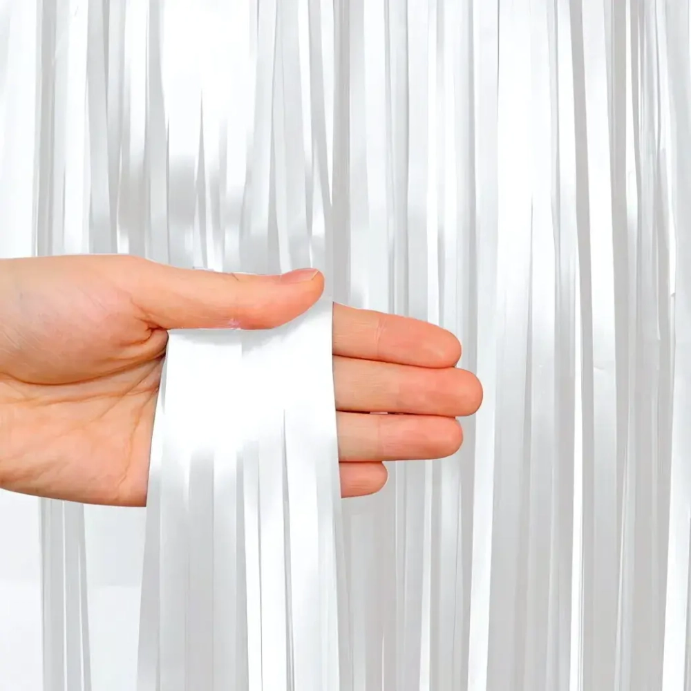 Занавес фольгированный «Дождь» ш1м, в2м (матовый), Белый