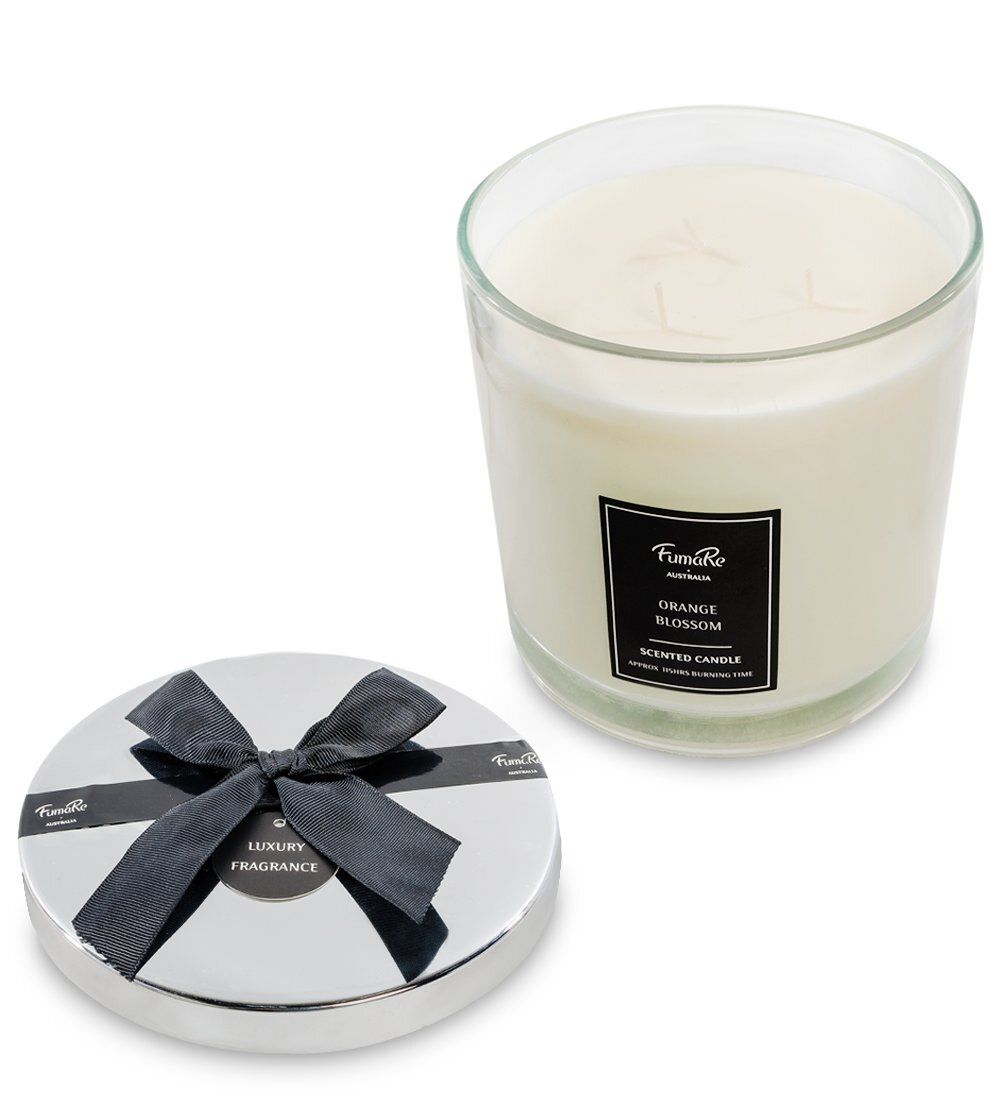 FumaRe KV-22 Свеча в стекле с крышкой «Белая роза и жасмин»