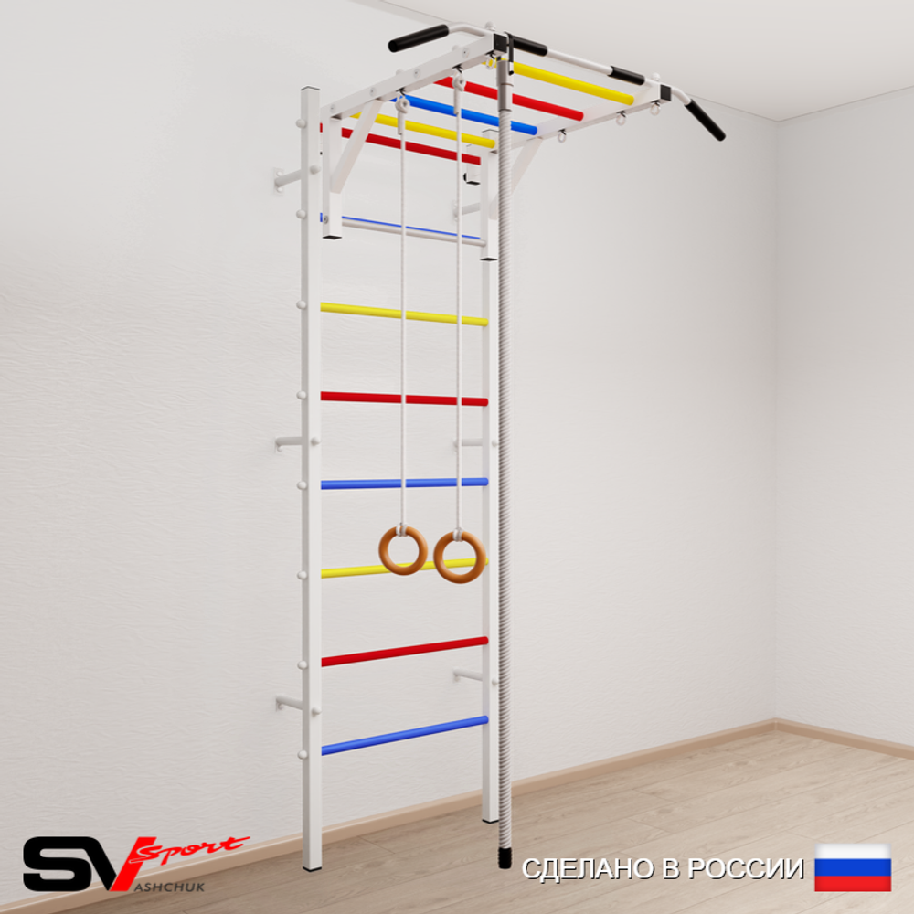 Шведская стенка Sv Sport 533 (Турник рукоход/Канат/Кольца)