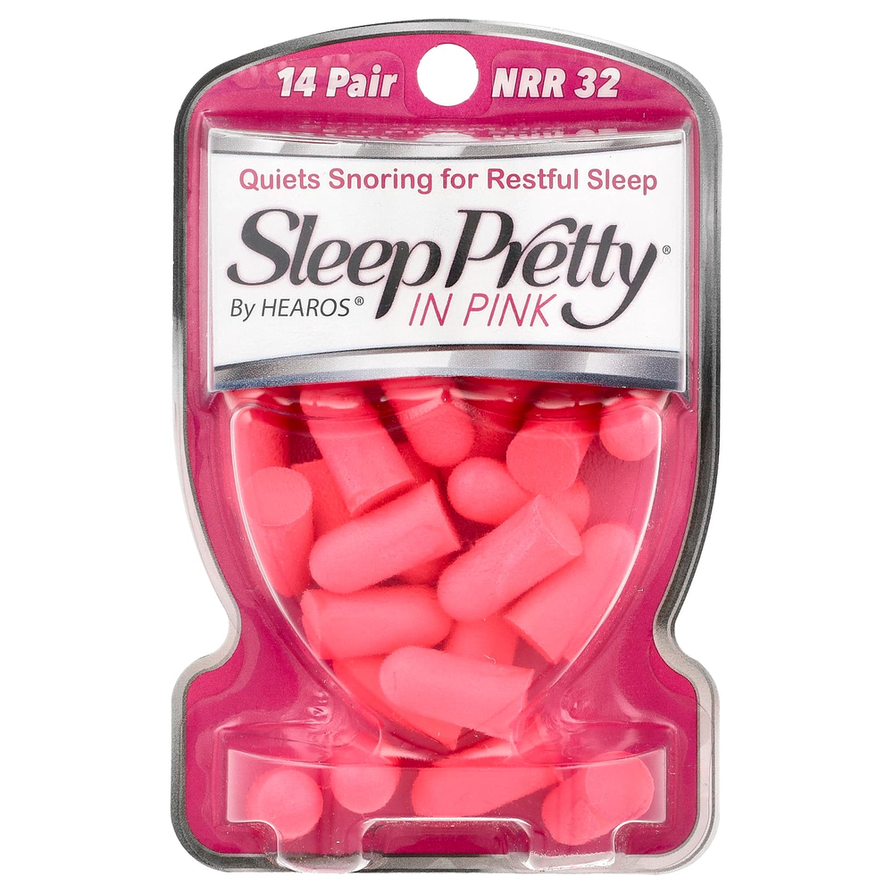 Hearos, Беруши Sleep Pretty®, розовые, NRR 32, 14 пар