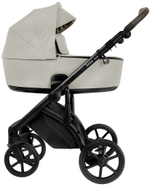 Детская коляска Roan Bass Next 2.0 3 в 1 с автокреслом Pituso Baesa Pro Black,Beige Canopy BSN/45/2 Marzipan/Black/руч.Cappuccino(2 места)