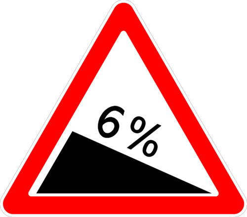 Знак Крутой спуск 1.13