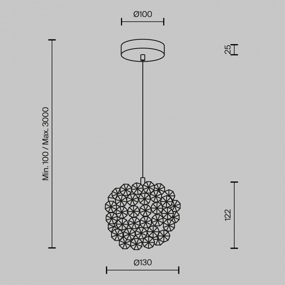 Подвесной светильник Maytoni Adamant MOD487PL-01BS