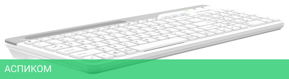 Клавиатура A4Tech Fstyler USB slim White белый/серый (FK25)