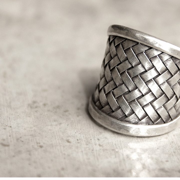 Серебряное кольцо I Want "Переплет"