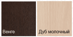 Компьютерный стол КЛ-6.1 с рисунком левый (венге/дуб молочный), ЛДСП, Росток