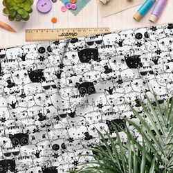 Ткань мембрана толпа креативных кошек