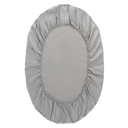 Простыня детская овальная на резинке 75х125х20 Tkano Essential светло-серая