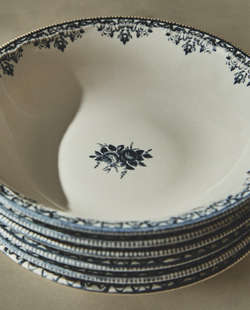 Zara Home миска из фаянса, цвет синий, 18.5 см · 8267/211